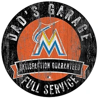 Miami Marlins 12" x 12" Dad's Garage Sign