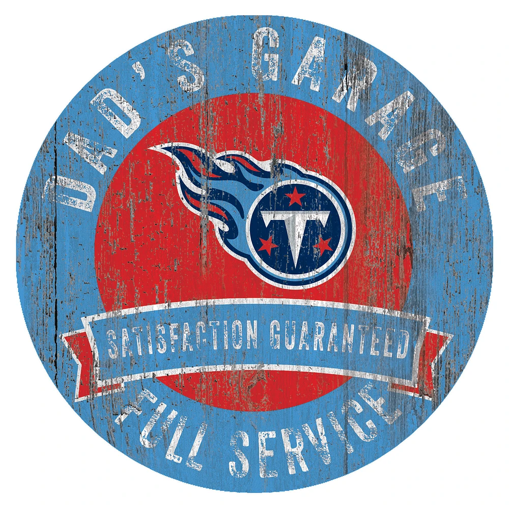 Tennessee Titans 12" x 12" Dad's Garage Sign