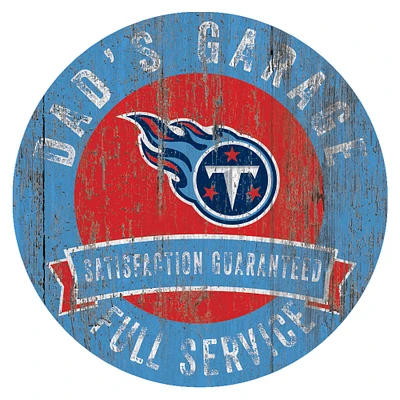 Tennessee Titans 12" x 12" Dad's Garage Sign