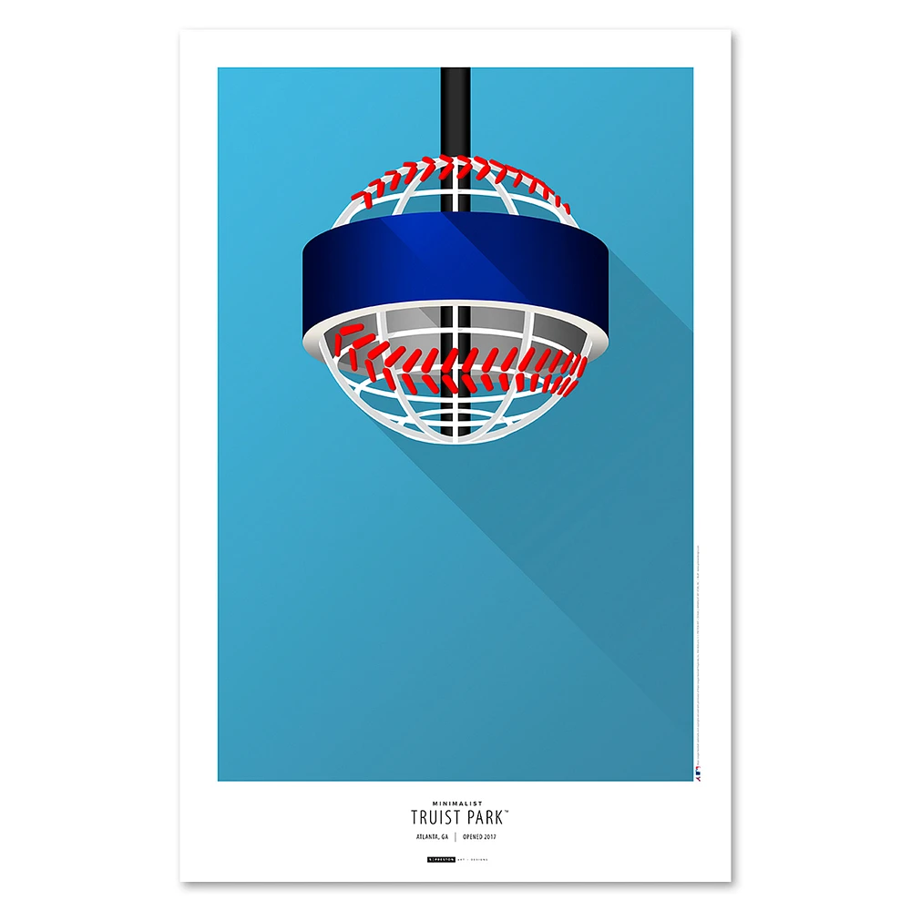 Atlanta Braves Truist Park 11" x 17" Minimalist Art Poster