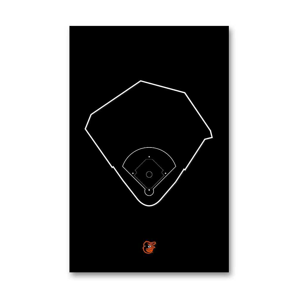 Baltimore Orioles Camden Yards 11" x 17" Ballpark Outline Art Poster