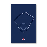 Boston Red Sox Fenway Park 11" x 17" Ballpark Outline Art Poster