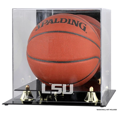 LSU Tigers Golden Classic Logo Basketball Display Case with Mirror Back