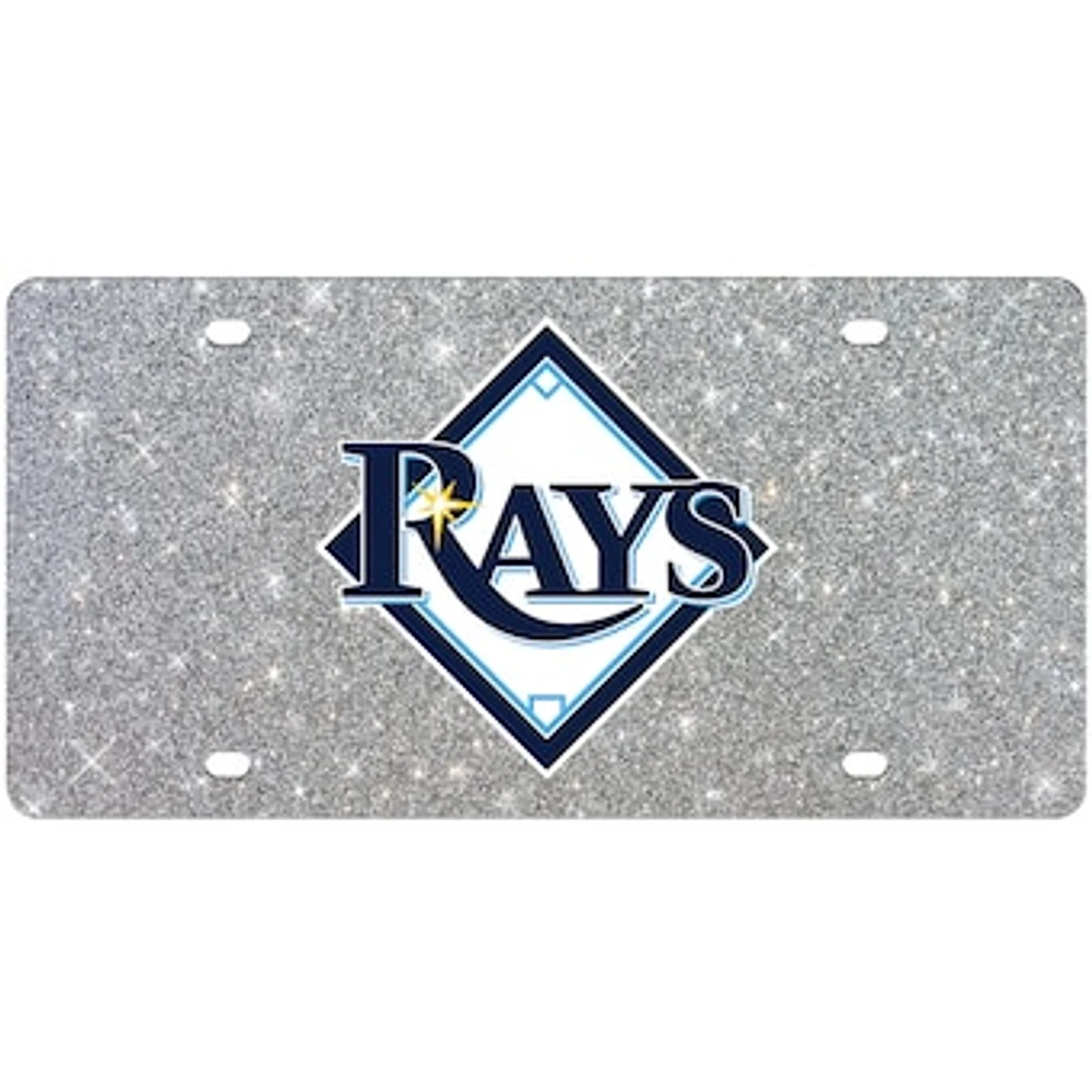 WinCraft Tampa Bay Rays Acrylic Glitter License Plate