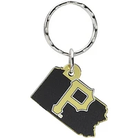 WinCraft Pittsburgh Pirates Metallic State Shape Keychain