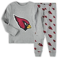 Toddler Heathered Gray Arizona Cardinals Sleep Set