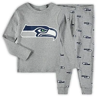 Toddler Heathered Gray Seattle Seahawks Sleep Set