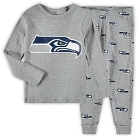 Toddler Heathered Gray Seattle Seahawks Sleep Set