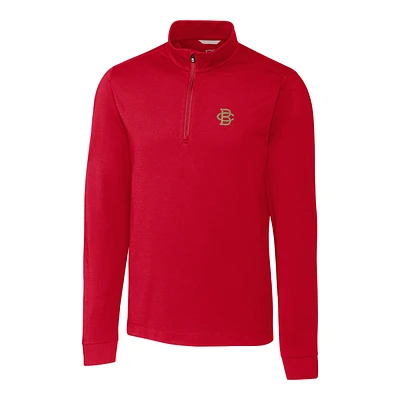 Men's Cutter & Buck Maroon Boston College Eagles Vault Advantage Quarter-Zip Mock Neck Sweater