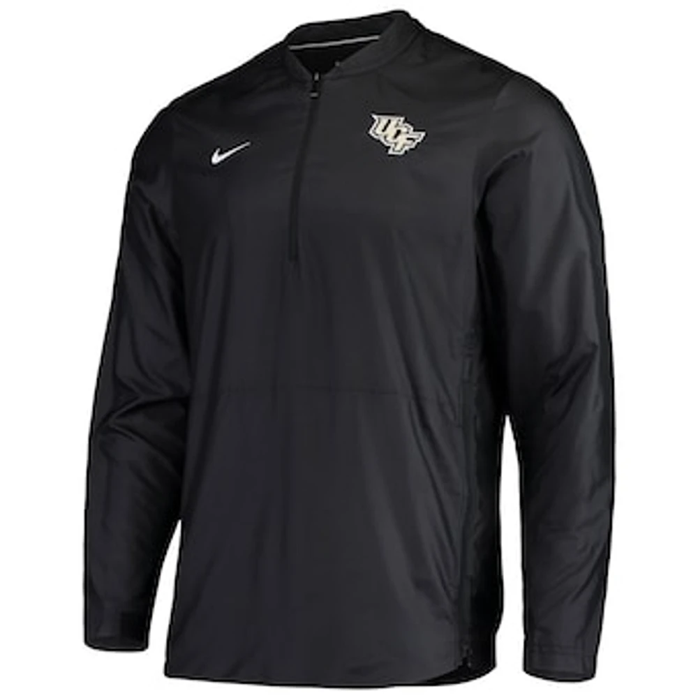 Men's Nike Black UCF Knights Lockdown Quarter-Zip Pullover Jacket