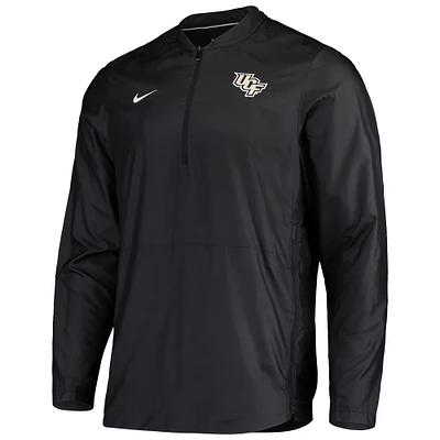 Men's Nike Black UCF Knights Lockdown Quarter-Zip Pullover Jacket