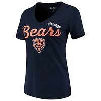 Women's G-III 4Her by Carl Banks Navy Chicago Bears Post Season V-Neck T-Shirt