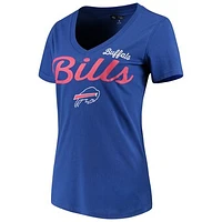 Women's G-III 4Her by Carl Banks Royal Buffalo Bills Post Season V-Neck T-Shirt