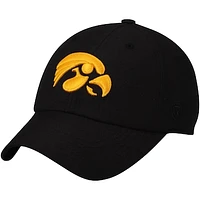 Men's Top of the World Black Iowa Hawkeyes Primary Logo Staple Adjustable Hat