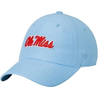 Men's Top of the World Light Blue Ole Miss Rebels Staple Adjustable Hat