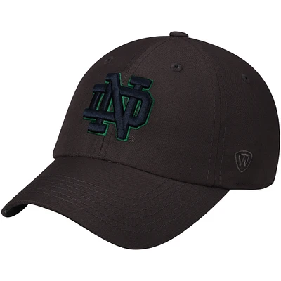 Men's Top of the World Charcoal Notre Dame Fighting Irish Staple Adjustable Hat