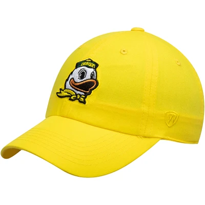 Men's Top of the World Yellow Oregon Ducks Primary Logo Staple Adjustable Hat