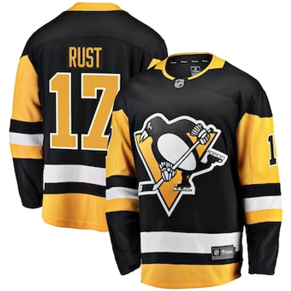 Men's Fanatics Bryan Rust Black Pittsburgh Penguins Breakaway - Player Jersey