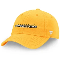 Men's Fanatics Gold Nashville Predators Wordmark Core Fundamental Adjustable Hat