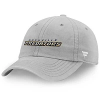 Men's Fanatics Gray Nashville Predators Wordmark Core Fundamental Adjustable Hat