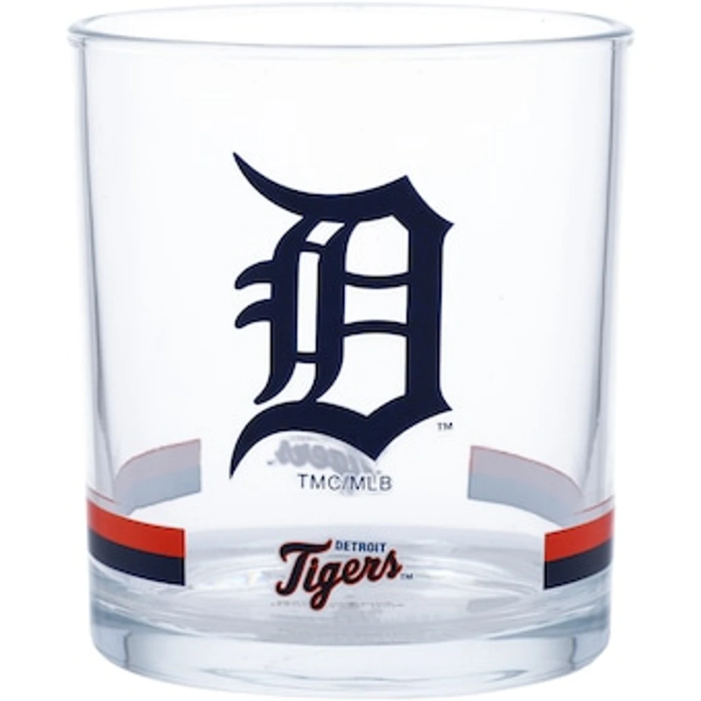 Detroit Tigers Banded Rocks Glass