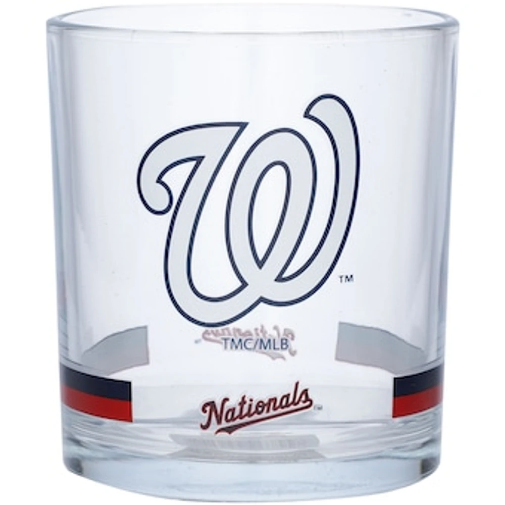 Washington Nationals Banded Rocks Glass