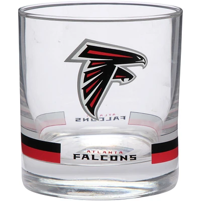 Atlanta Falcons Banded Rocks Glass