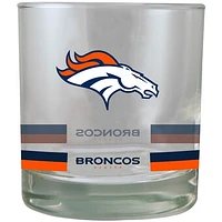 Denver Broncos Banded Rocks Glass