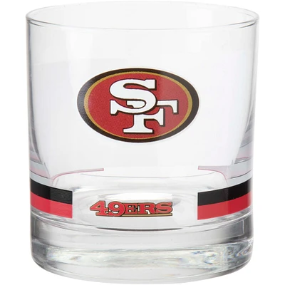 San Francisco 49ers Banded Rocks Glass