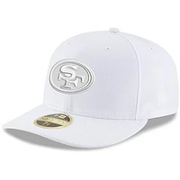 Men's New Era San Francisco 49ers White on White Low Profile 59FIFTY Fitted Hat