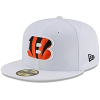 Men's New Era White Cincinnati Bengals Omaha 59FIFTY Fitted Hat