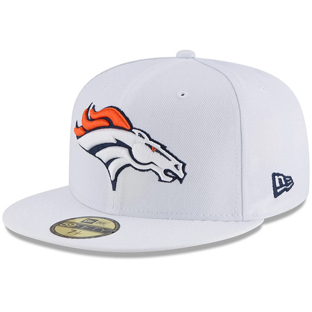 Men's New Era White Denver Broncos Omaha 59FIFTY Fitted Hat