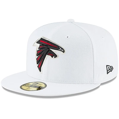 Men's New Era White Atlanta Falcons Omaha 59FIFTY Fitted Hat