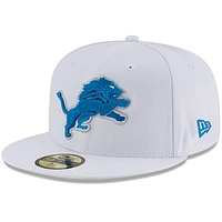 Men's New Era White Detroit Lions Omaha 59FIFTY Fitted Hat