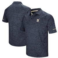 Men's Colosseum Heathered Navy Midshipmen Down Swing Polo