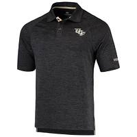 Men's Colosseum Heathered Black UCF Knights Down Swing Polo