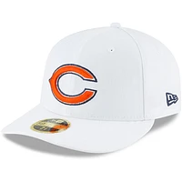 Men's New Era White Chicago Bears Omaha Low Profile 59FIFTY Fitted Hat