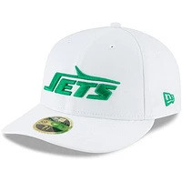 Men's New Era White York Jets Omaha Low Profile 59FIFTY Fitted Hat