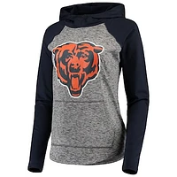 Women's G-III 4Her by Carl Banks Heathered Gray/Navy Chicago Bears Championship Ring Pullover Hoodie