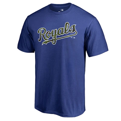 Men's Royal Kansas City Royals Armed Forces Wordmark T-Shirt