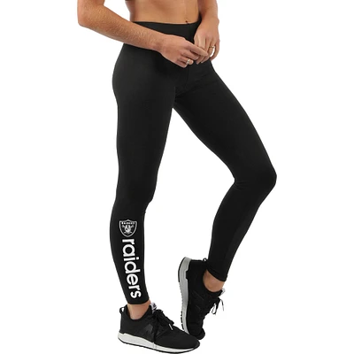 Women's G-III 4Her by Carl Banks Black Las Vegas Raiders Post Season Lightweight Lounge Leggings