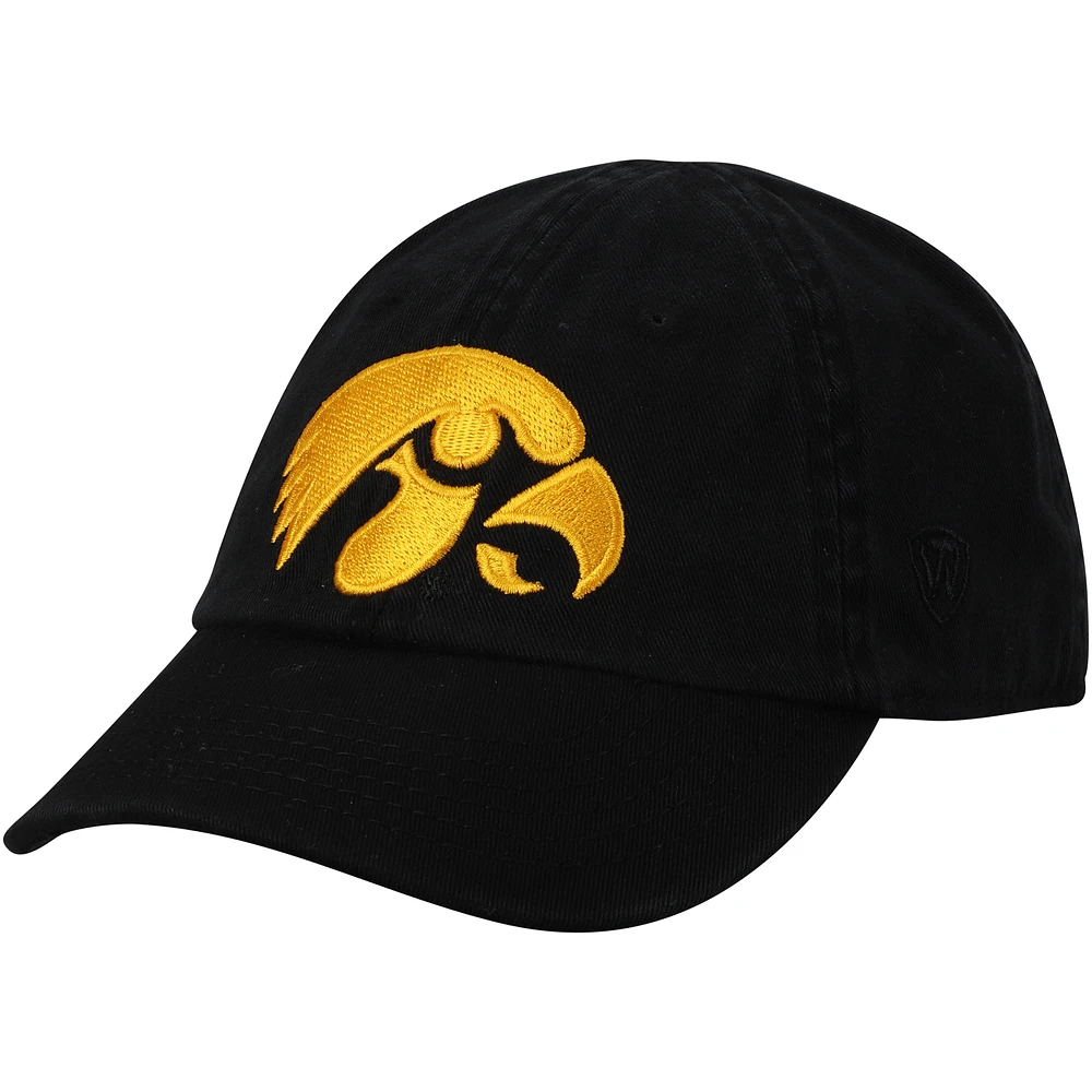 Infant Top of the World Black Iowa Hawkeyes Mini Me Adjustable Hat