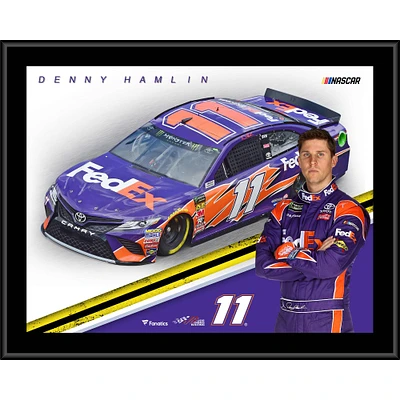 Denny Hamlin 12" x 15" 2018 FedEx Sublimated Plaque