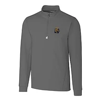 Men's Cutter & Buck Gray FIU Panthers Big Tall College Vault Traverse Quarter-Zip Pullover Jacket