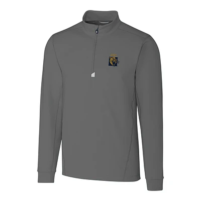 Men's Cutter & Buck Gray FIU Panthers Big Tall College Vault Traverse Quarter-Zip Pullover Jacket