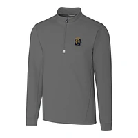 Men's Cutter & Buck Gray FIU Panthers Big Tall College Vault Traverse Quarter-Zip Pullover Jacket