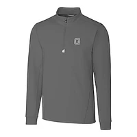 Men's Cutter & Buck Gray Georgetown Hoyas Big Tall College Vault Traverse Quarter-Zip Pullover Jacket