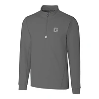Men's Cutter & Buck Gray Georgetown Hoyas Big Tall College Vault Traverse Quarter-Zip Pullover Jacket