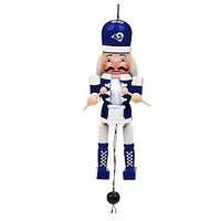 Los Angeles Rams Pull String Wooden Nutcracker Ornament