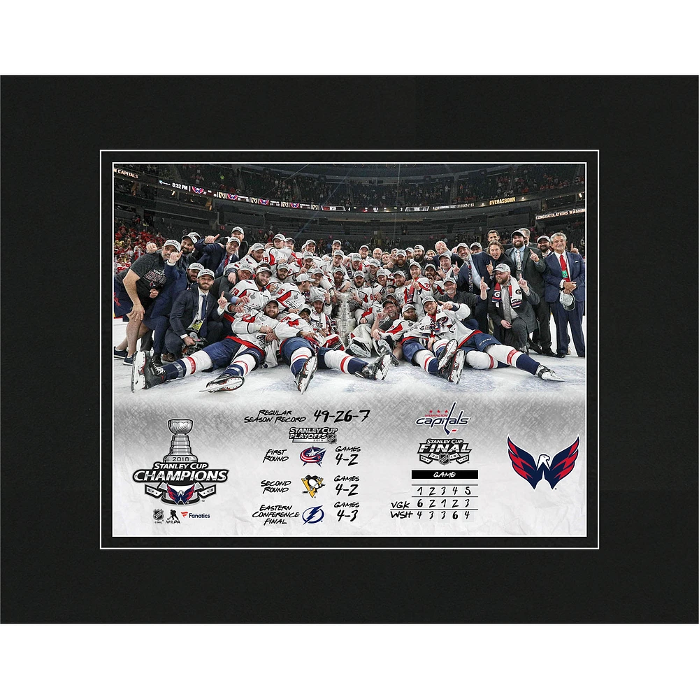 Washington Capitals 2018 Stanley Cup Champions 8" x 10" Matted Photo